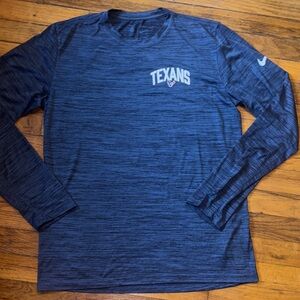 Nike Texans Long Sleeve Blue Shirt